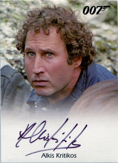 James Bond Archives 2017 Final Autograph Card Alkis Kritikos as Santos