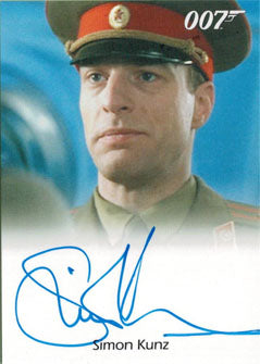 James Bond Autographs & Relics Autograph Card Simon Kunz as Duty Officer