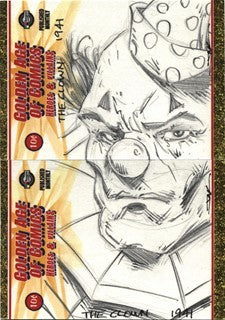 Golden Age of Comics Jim Kyle 2 Card Sketch Set of The Clown