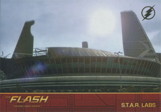 Flash Season 1 Locations Gold Logo Parallel Chase Card #L2 S.T.A.R Labs