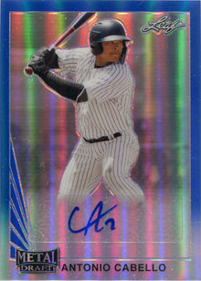 Leaf Metal Draft Baseball 2020 Blue Rainbow Auto Card LA-AC1 A. Cabello 20/35