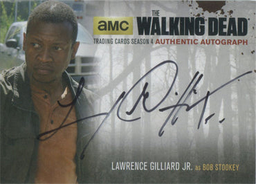 Walking Dead Season 4 Part 2 Autograph Card LG2 Lawrence Gilliard Jr.