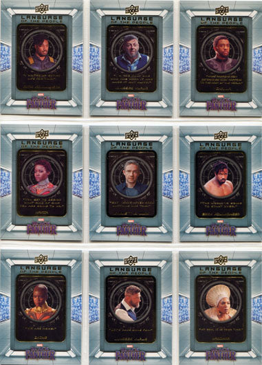 Marvel Black Panther Language of People Complete 9 Card Chase Set LOTP1 - LOTP9