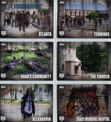 Walking Dead Season 5 Locations Complete 7 Chase Card Set L-1 to L-7