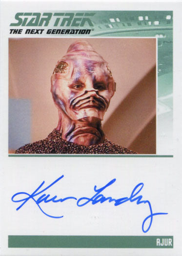 Star Trek TNG Portfolio Prints S1 Autograph Card Karen Landry as Ajur