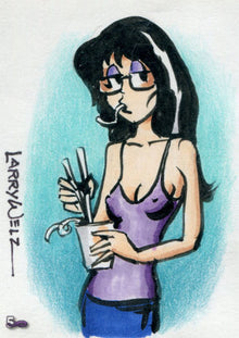 Cherry 5FINIKITS Sketch Card by Larry Welz of Ellie Dee