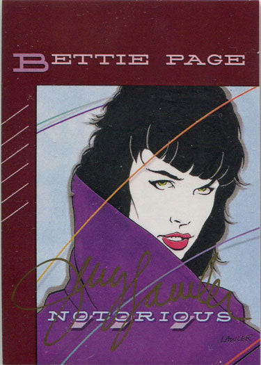 Bettie Page 2019 Deluxe Ultra Premium Promo Autograph Card 1 Jerry Lawler