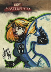 Marvel Masterpieces Series 2 Jenn Lee Invisible Woman Sketch Card