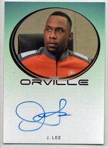 Orville Archives Autograph Card J. Lee as Lt. Cmdr. John Lamarr (Bordered)