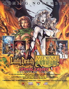 Lady Death Medieval Witchblade Lethal Ladies Trading Card Sell Sheet