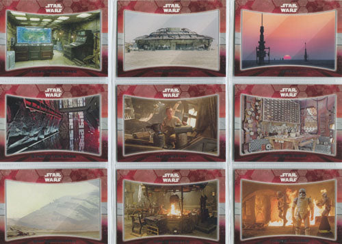 Star Wars the Force Awakens Series 1 Locations 9 Card Chase Set