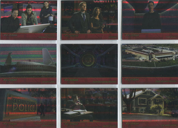 Flash Season 1 Locations Foil Parallel Complete 9 Card Chase Set