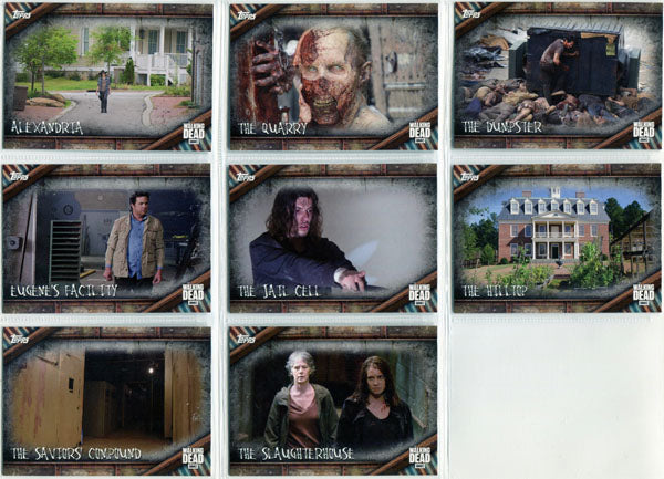 Walking Dead Season 6 Locations Complete 8 Card Chase Set