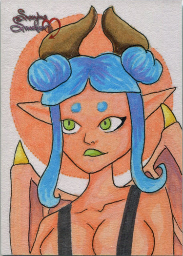Succubus Sweethearts 5finity 2020 Sketch Card by Logan Monette