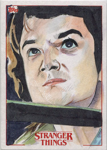 Stranger Things Upside Down Sketch Card by Andrew Lopez of Mike Wheeler