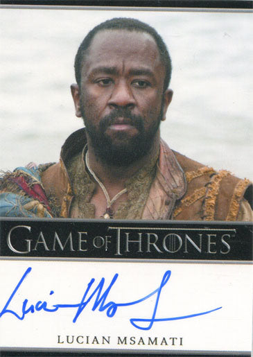 Game of Thrones Season 4 Autograph Card Lucian Msamati as Salladhor Saan
