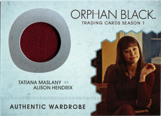 Orphan Black Season 1 M03 Costume Wardrobe Card Tatiana Maslany as Alison
