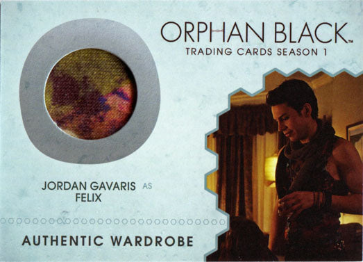 Orphan Black Season 1 M06 Costume Wardrobe Card Jordan Gavaris as Felix