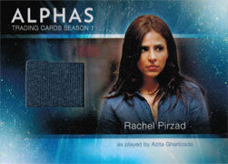 Alphas Season One M1 Wardrobe Costume Card Azita Ghanizada as Rachel Pirzad