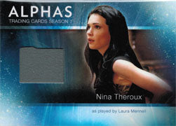 Alphas Season One M10 Wardrobe Costume Card Laura Mennell as Nina Theroux