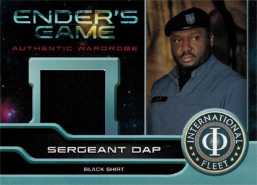 Enders Game Movie Wardrobe Card M10 Nonso Anozie as Sergeant Dap