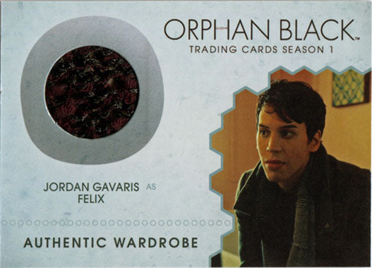 Orphan Black Season 1 M11 Costume Wardrobe Card Jordan Gavaris as Felix