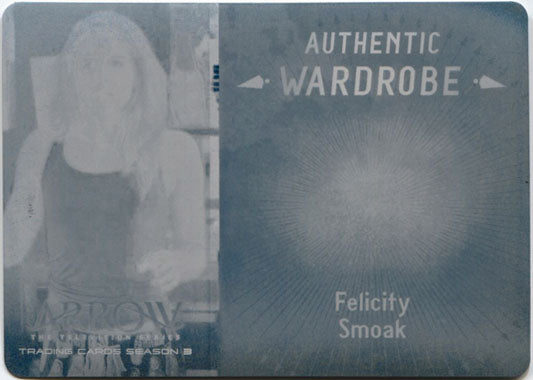 Arrow Season 3 Printing Plate Costume Wardrobe Card M20 Felicity Smoak Cyan