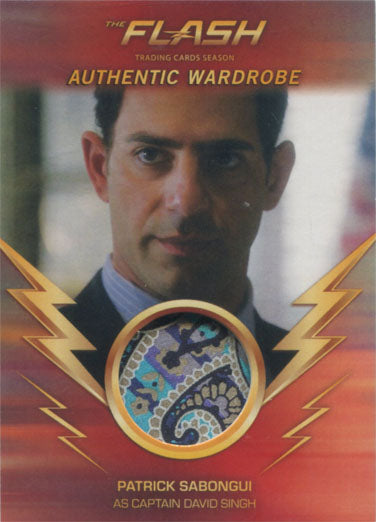 Flash Season 1 M22 Costume Wardrobe Card Patrick Sabongui as Captain David Singh