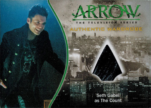 Arrow Season One Costume Wardrobe Card M23 Seth Gabel as The Count