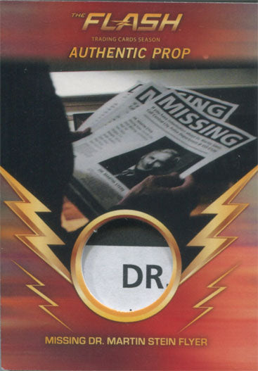Flash Season 1 M27 Authentic Prop Card Missing Dr Martin Stein Flyer