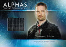 Alphas Season One M4 Wardrobe Costume Card Warren Christie as Cameron Hicks