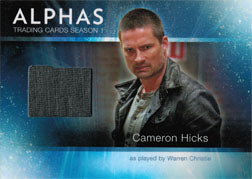 Alphas Season One M5 Wardrobe Costume Card Warren Christie as Cameron Hicks