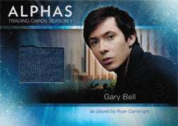 Alphas Season One M8 Wardrobe Costume Card Ryan Cartwright as Gary Bell - Blue