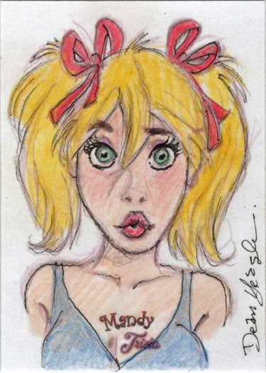 5finity 2021 Mandy Trizia Kickstarter Sketch Card Dean Yeagle V2