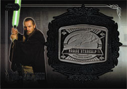Star Wars Galactic Files Series Two Medallion Card MD-28 Qui-Gon Jinn