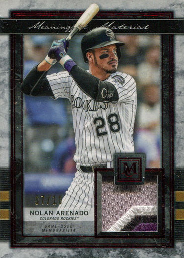 Topps Museum Collection Baseball 2020 Material Relic Card MMR-NA N Arenado 07/10