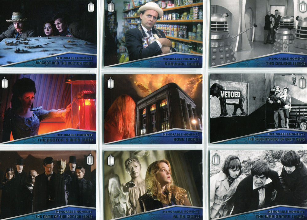 Doctor Who 2015 Memorable Moments Complete 10 Card Chase Set
