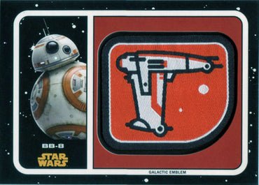 Star Wars Journey to Last Jedi Galactic Emblem Patch Relic MP-BE BB-8 Bomber