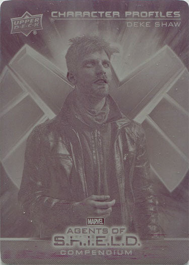 Marvel Agents of SHIELD Compendium Character Profiles Card CB-20 Printing Plate