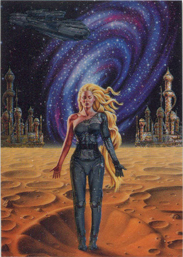 Barclay Shaw Fantasy Art 1995 Metallic Storm Chase Card MS1
