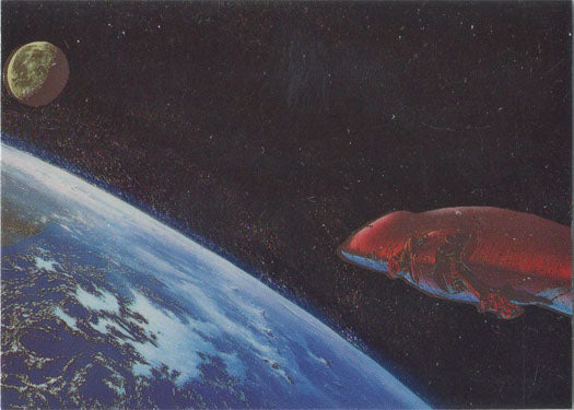 Roger Dean Collection Metallic Storm Chase Card MS1 Spaceship Approaching Earth
