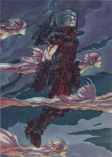 Michael Kaluta Fantasy Art 1994 Metallic Storm Chase Card MS1 Veep 7