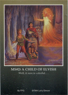 Larry Elmore Fantasy Art 1994 Metallic Storm Chase Card MS2 Child Of Elvish