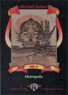 Michael Kaluta Fantasy Art 1994 Metallic Storm Chase Card MS4 Metropolis