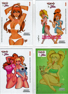 2021 5finity Mandy & Trizia Pinup Series Four Card Promo Set MTKS-MTKS3