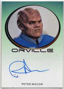 Orville Archives Autograph Card Peter Macon as Lt. Commander Bortus (Bordered)
