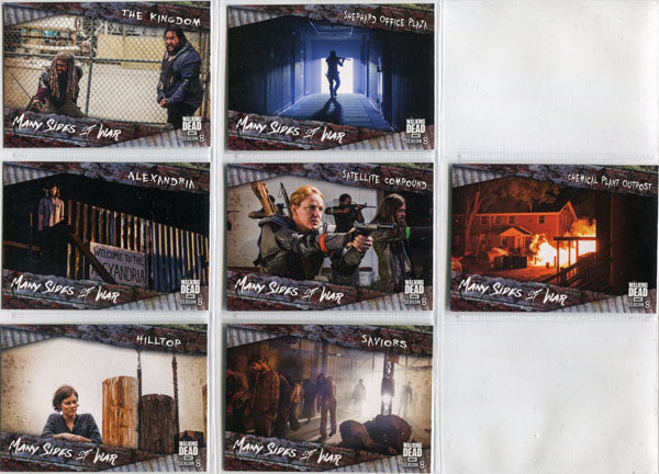 Walking Dead Season 8 Many Sides of War Complete 7 Card Chase Set MSW-1 to MSW-7