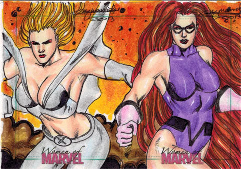 Women of Marvel Series Two Sketch Card Puzzle by Mark Marvida of Medusa