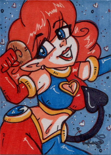 Succubus Sweethearts 5finity 2020 Sketch Card by Mary Bellamy