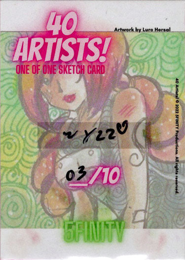 5finity 2022 40 Artists! Sketch Card Mary Bellamy